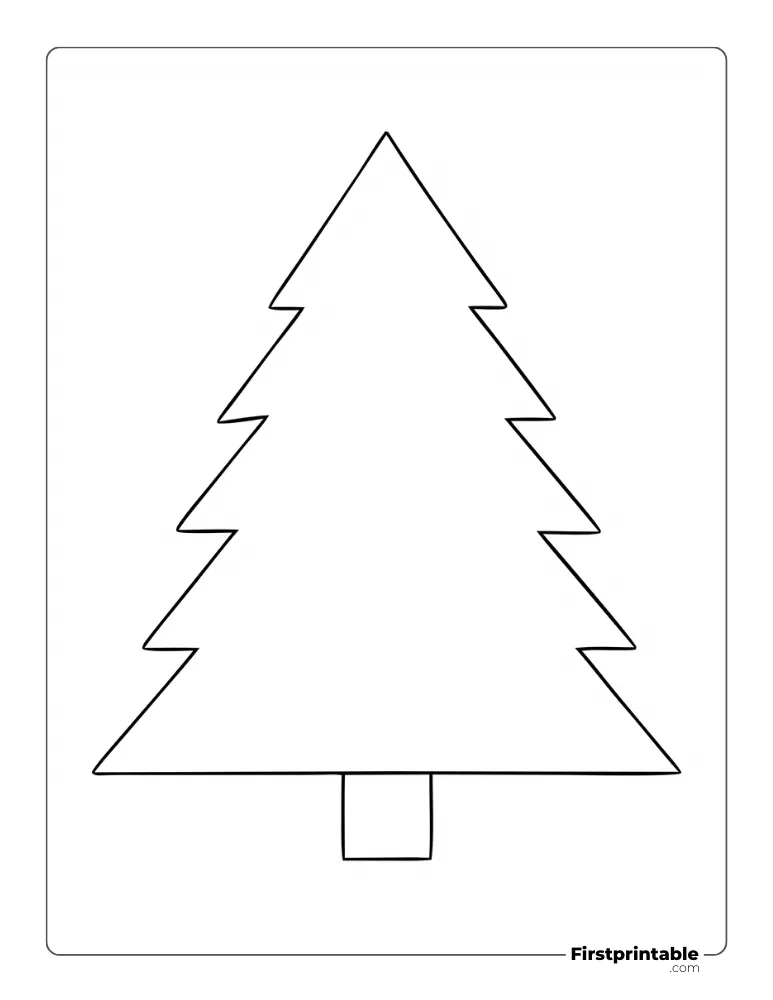 Basic Christmas Tree Template - Large Outline