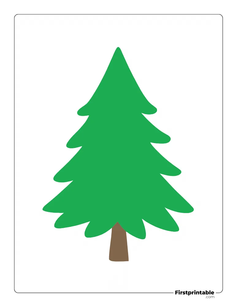 Basic Xmas Tree Template - Large Colored