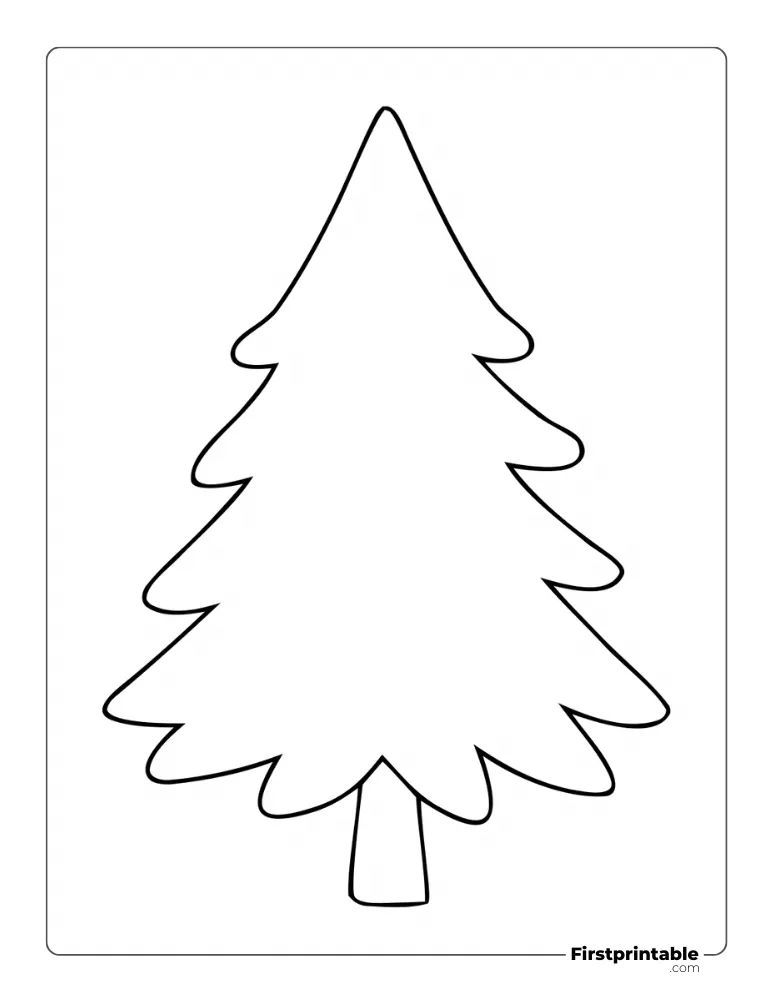 Basic Xmas Tree Template - Large Outline