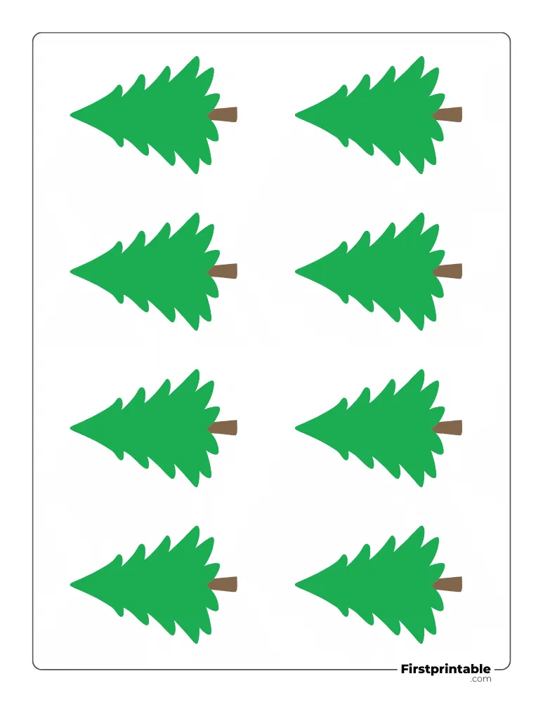 Basic Xmas Tree Template - XS Colored