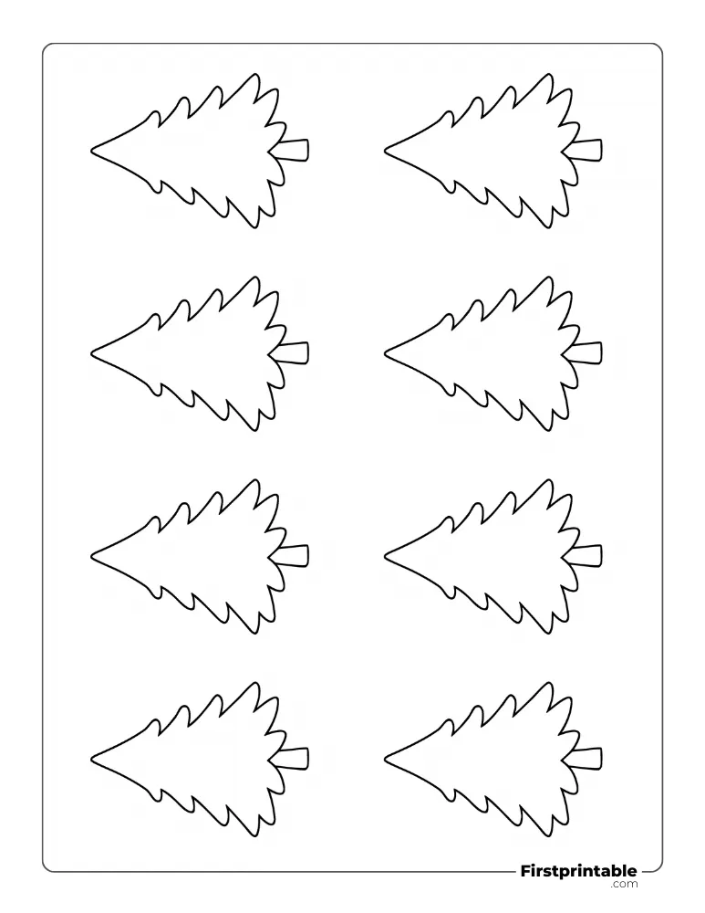 Basic Xmas Tree Template - XS Outline