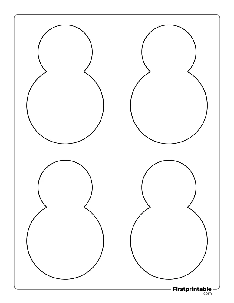 Simple Christmas Tree Template - Small Outline