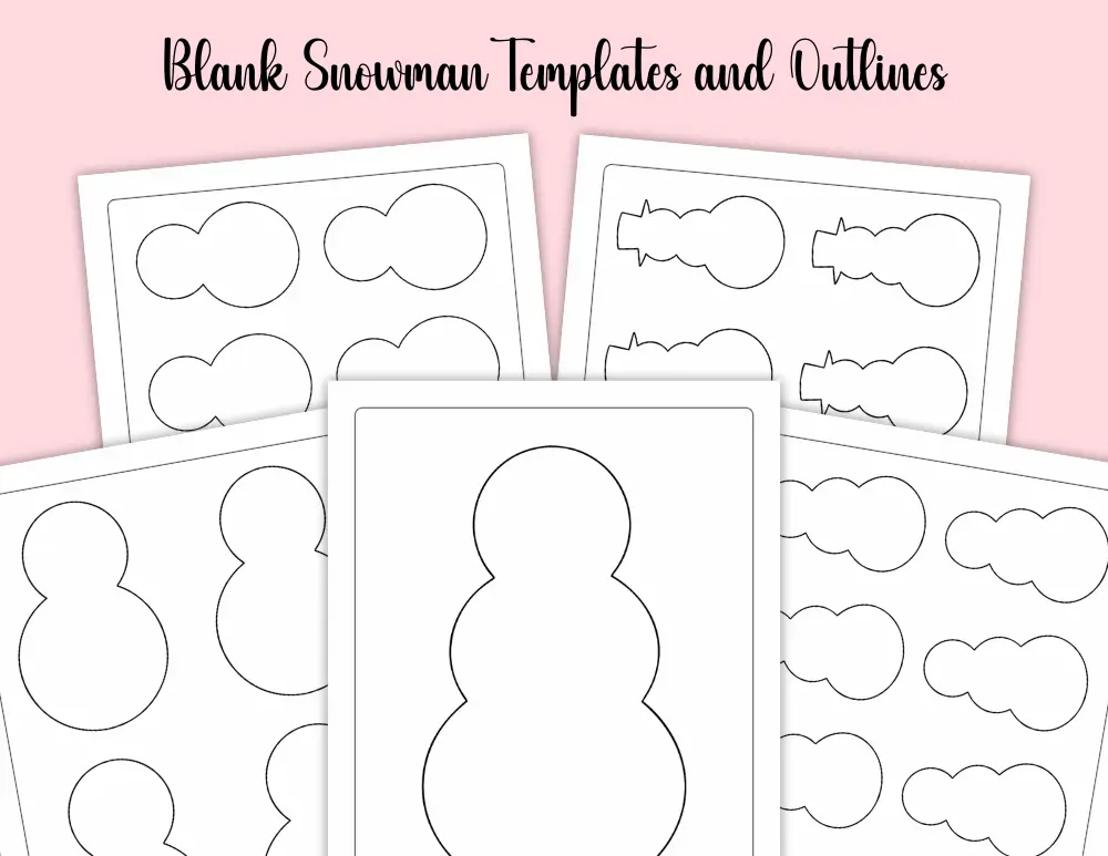 Blank Snowman Templates and Outlines