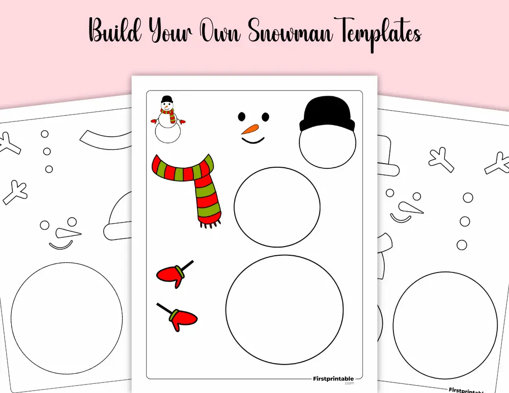 Build Your Own Snowman Templates