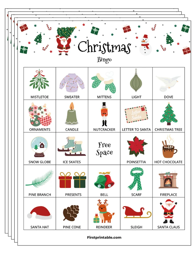 Christmas Bingo Cards 02 - 5x5 (24 Cards)