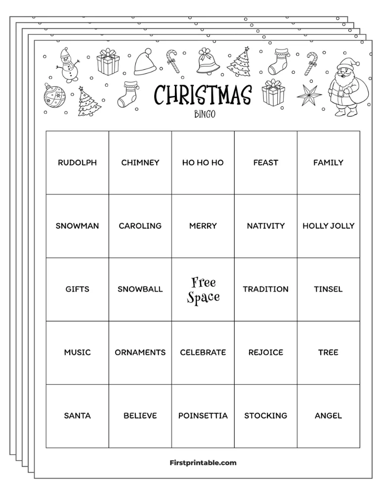 Christmas Bingo Cards 03 - 5x5 (24 Cards)