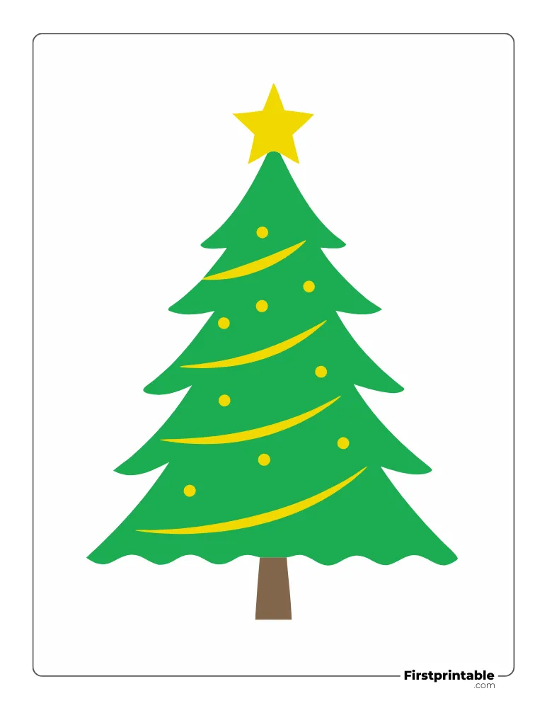 XMas Tree Decorations - Large Colored