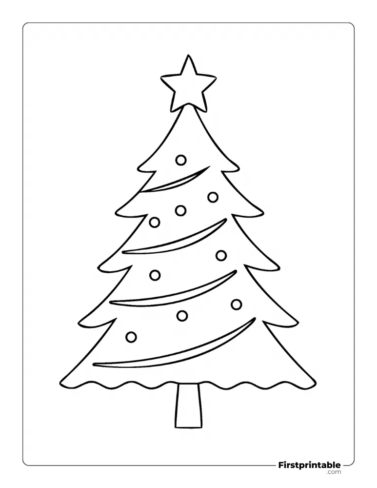 XMas Tree Decorations - Large Outline