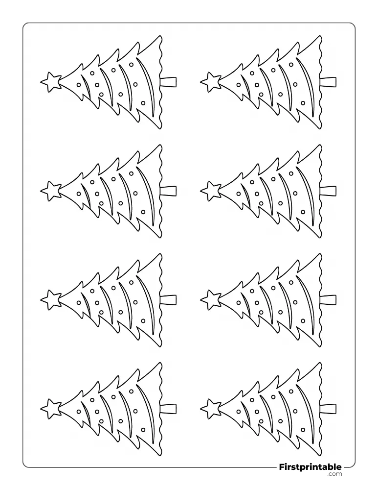 XMas Tree Decorations - XS Outline
