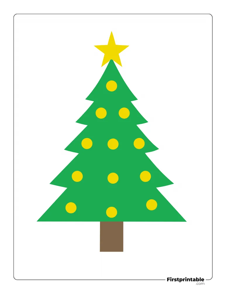 Xmas Tree - Ornaments - Large Colored