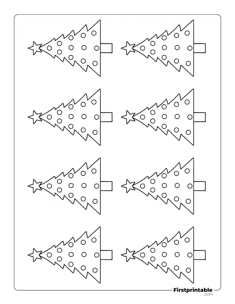 Xmas Tree - Ornaments - XS Outline