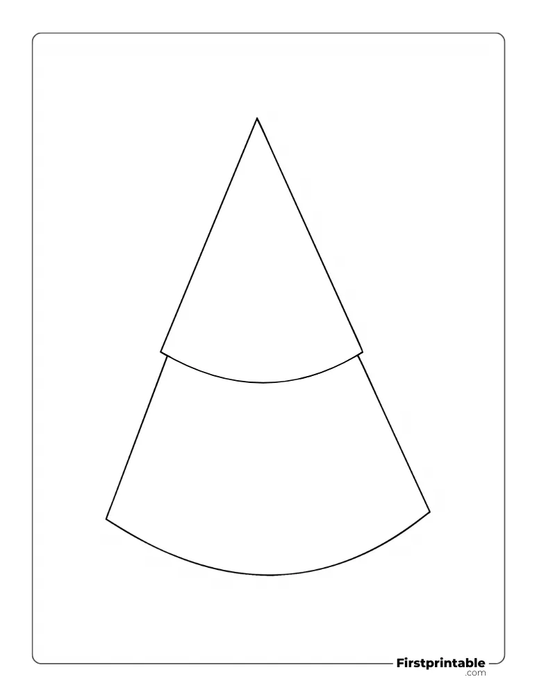 Conical Xmas Tree Template - Large Outline