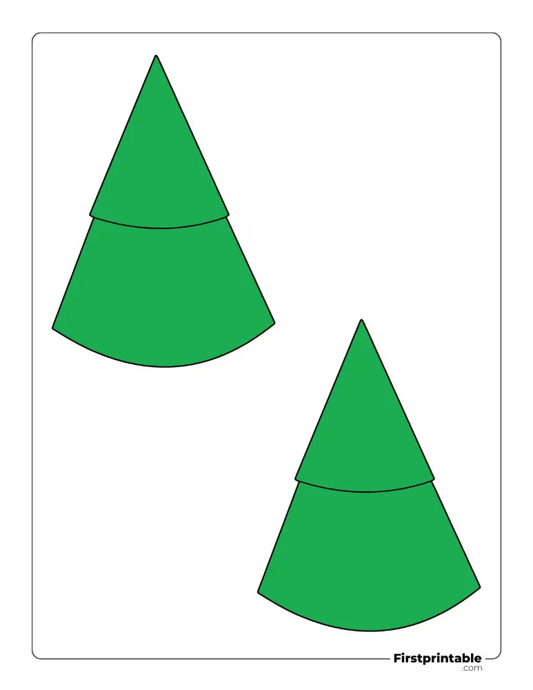 XMAS Tree Template - Medium Colored