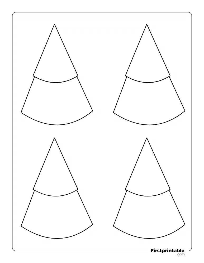 Conical Xmas Tree Template - Small Outline