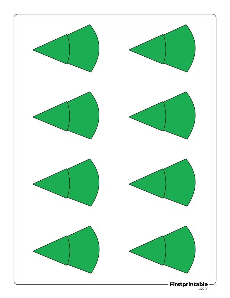Conical Xmas Tree Template - XS Colored
