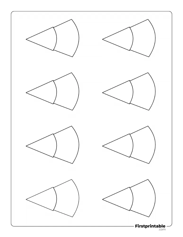 Conical Xmas Tree Template - XS Outline