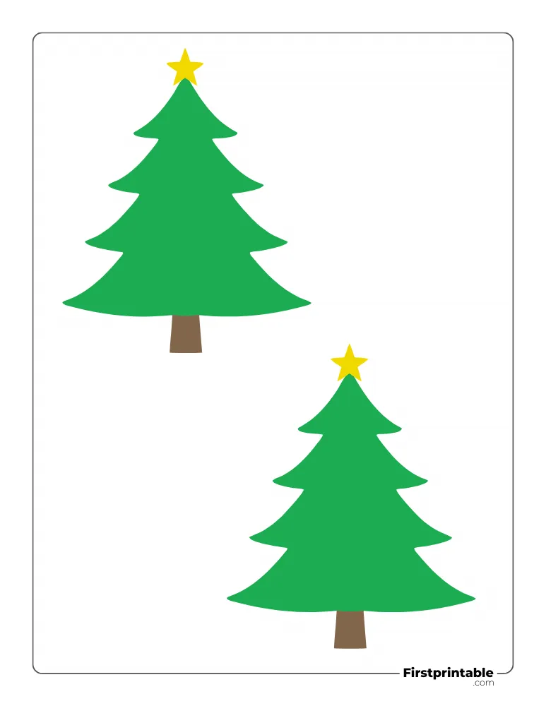 Curved Xmas Tree - Medium Colored