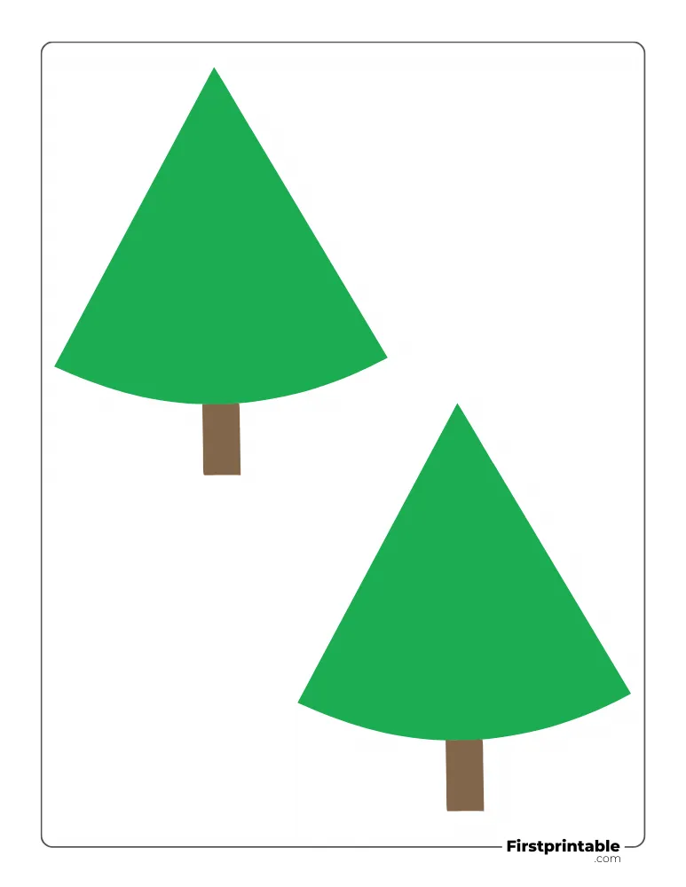 Xmas Tree Template - Medium Colored