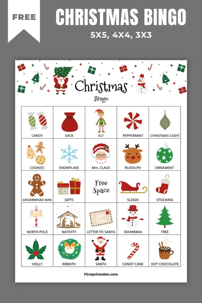 Christmas Bingo Cards | 30+ Free PDF Printables
