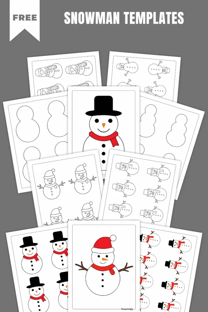 Snowman Templates & Outlines | Free PDF Printables