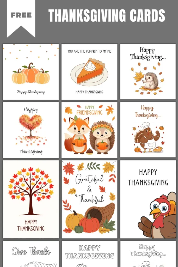 40+ Free Printable Thanksgiving Cards