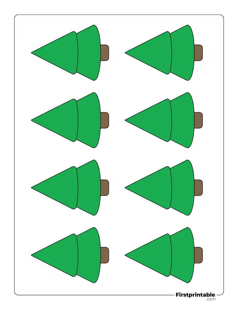 Layered Christmas Tree Template - XS Colored