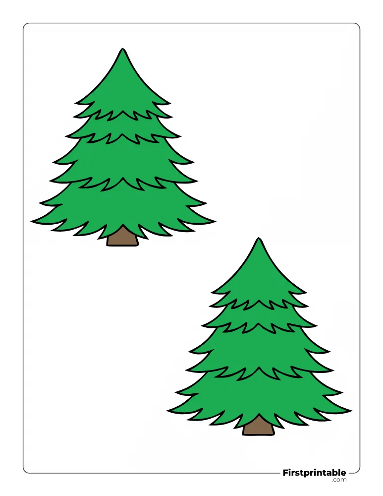 Layered Xmas Tree - Medium Colored
