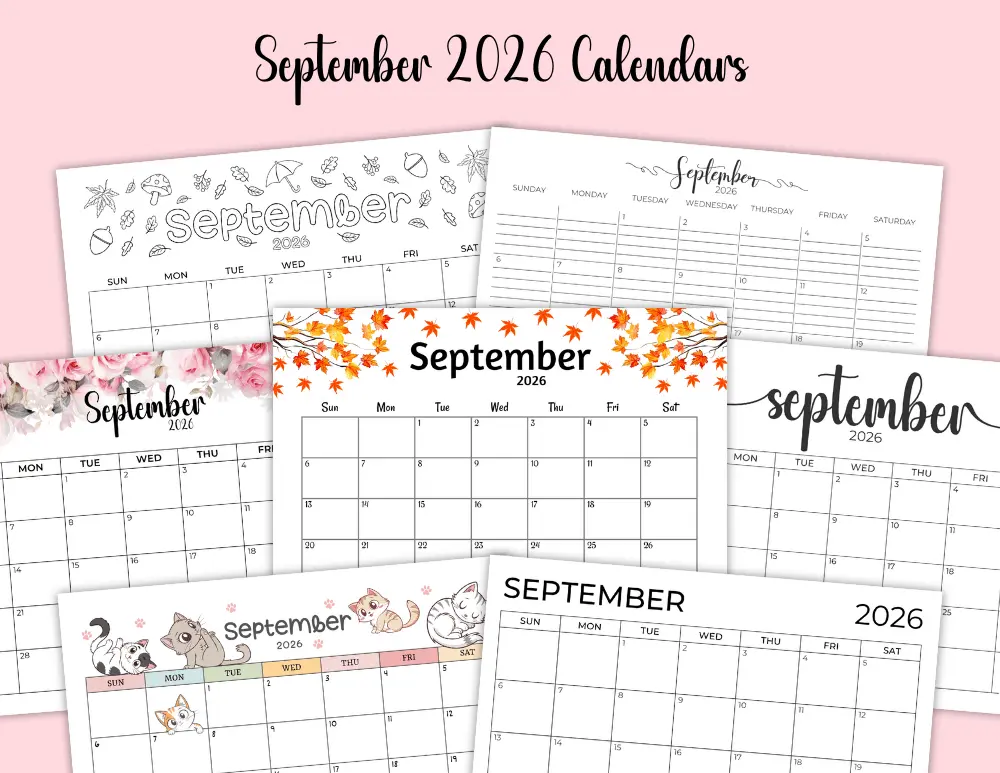 Printable 2026 September Calendar