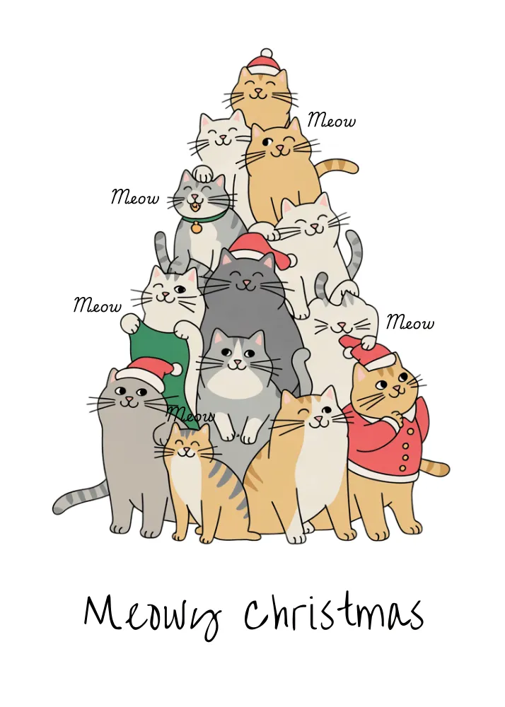 Meowy Christmas Card