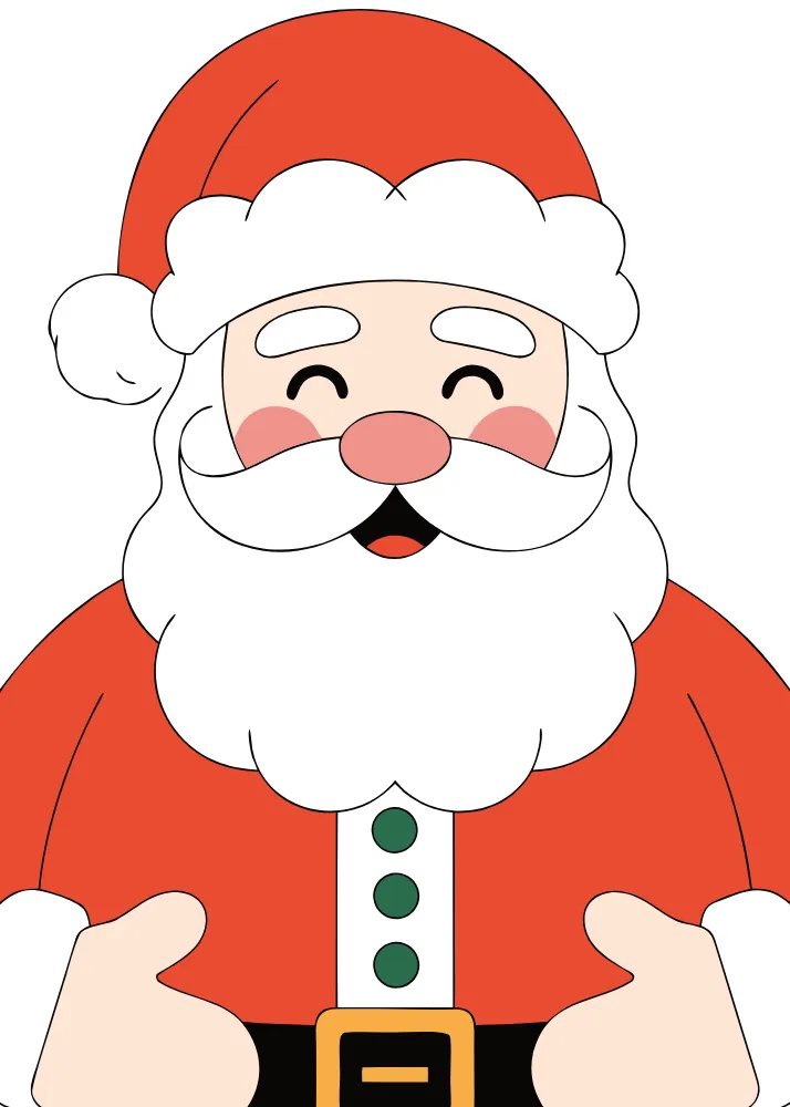 Cheerful Santa Claus Christmas Card