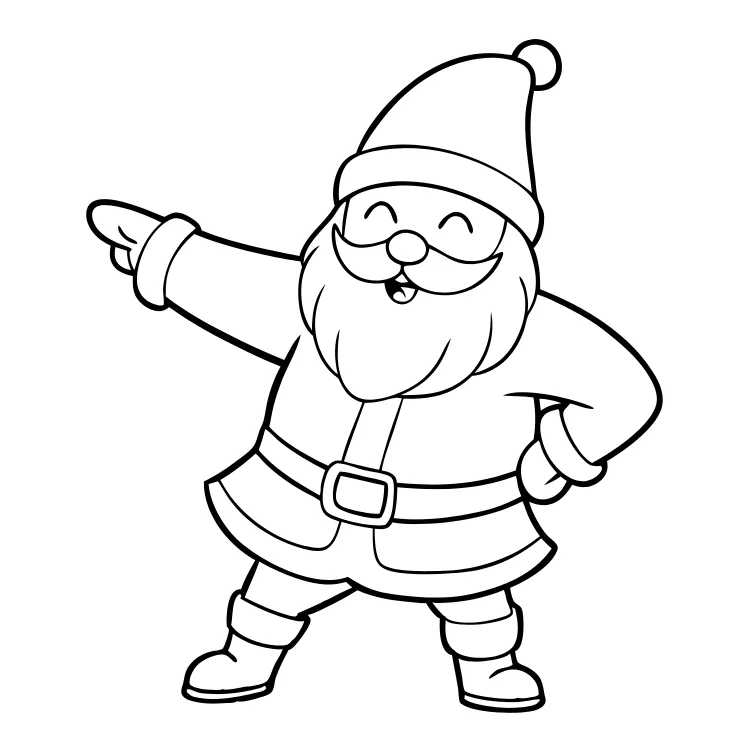 Dancing Santa Christmas Card