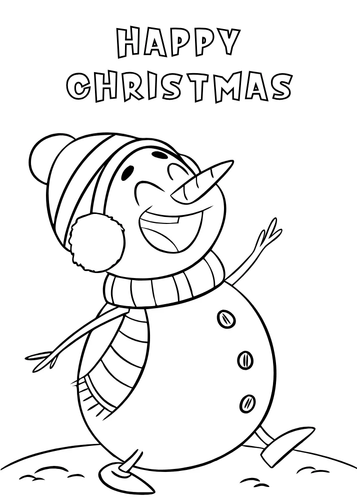 Happy Snowman Christmas Card