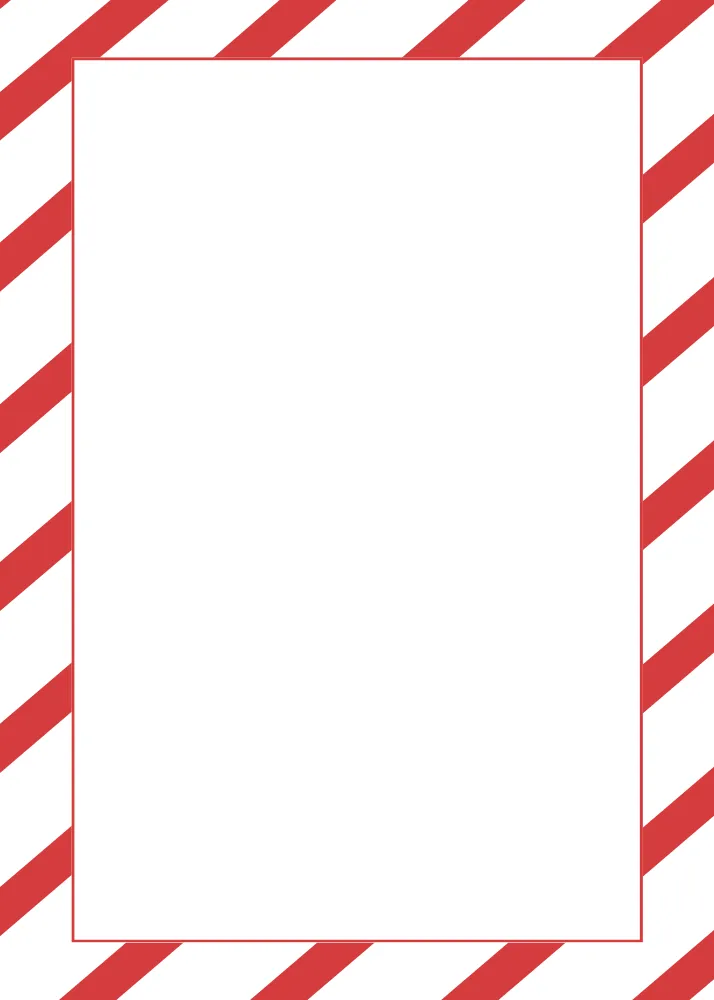 Red Color Blank Christmas Card 