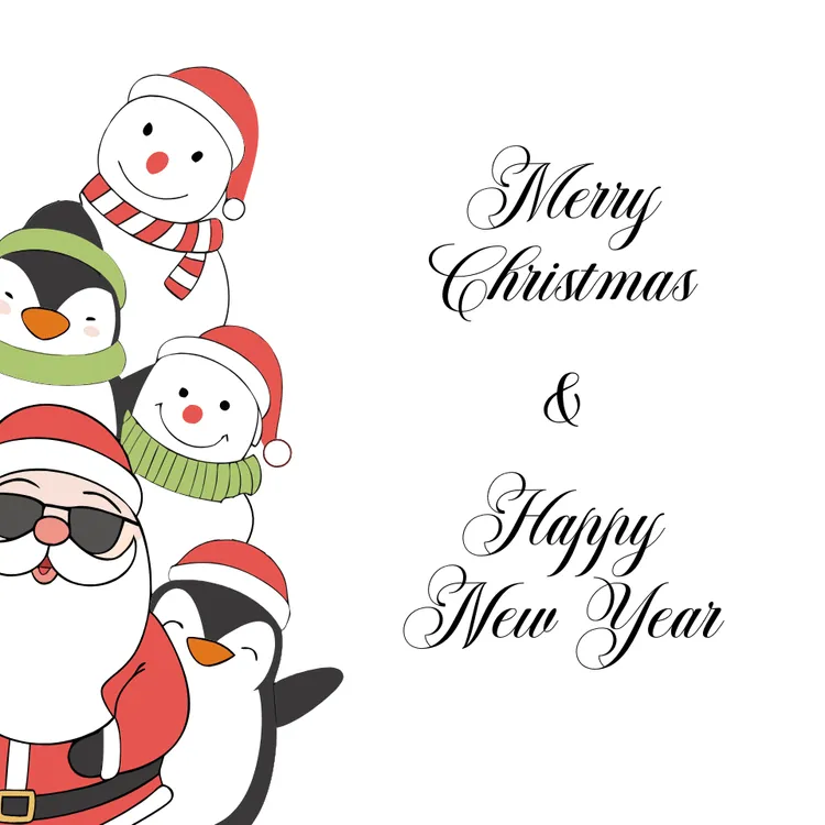 Merry Christmas and Happy New Year Card