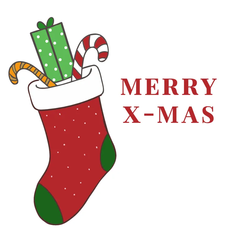 Merry Xmas and Stocking Card