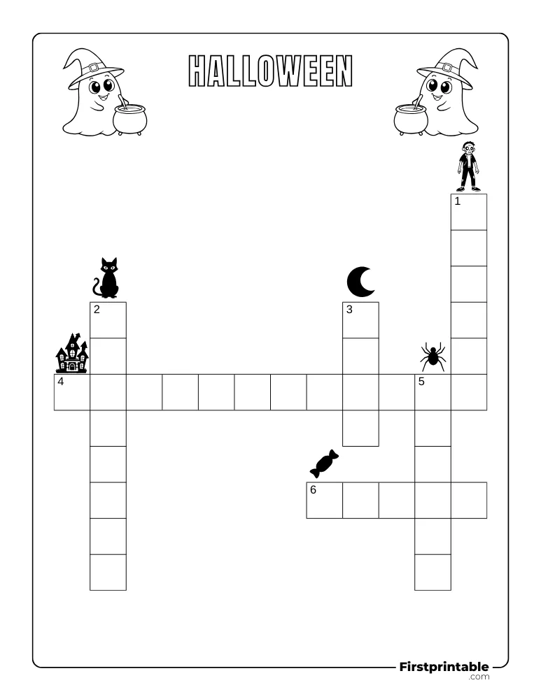 Halloween Crossword - Easy 02