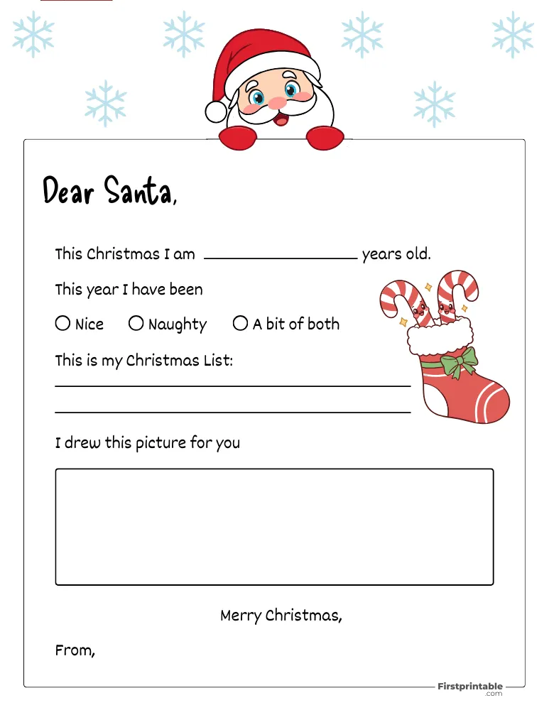 Printable Letter to Santa Template 09