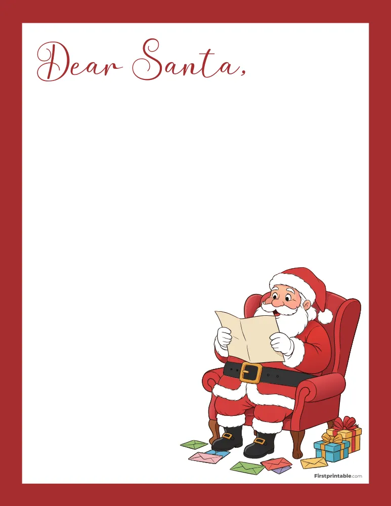 Printable Letter to Santa Template 11