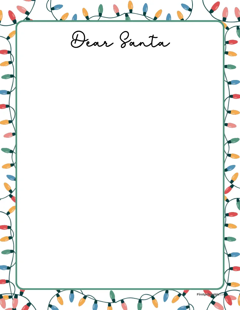 Printable Letter to Santa Template 12