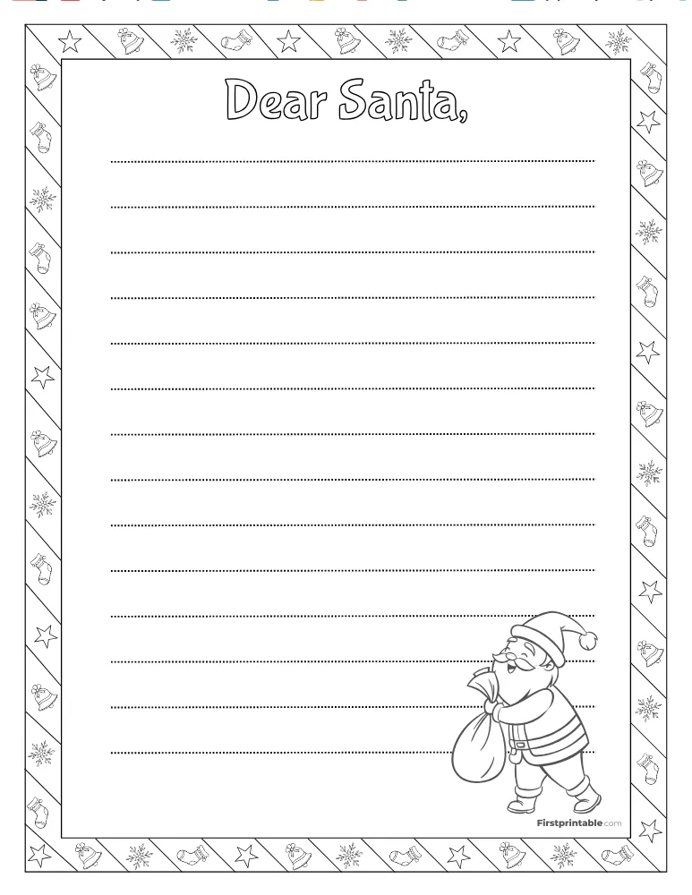 Printable Letter to Santa Template 13