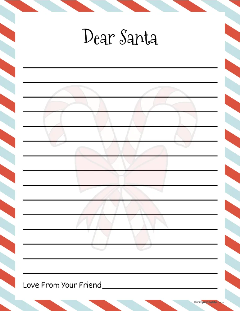 Printable Letter to Santa Template 14