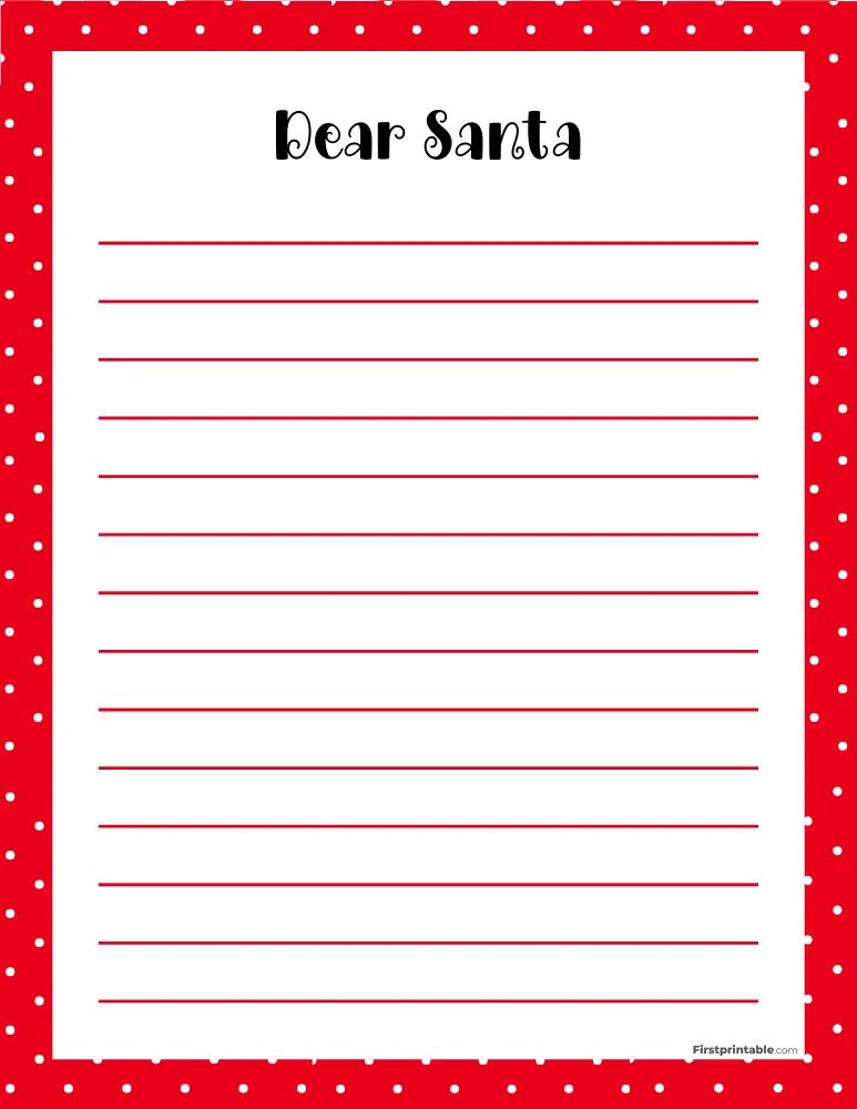 Printable Letter to Santa Template 15