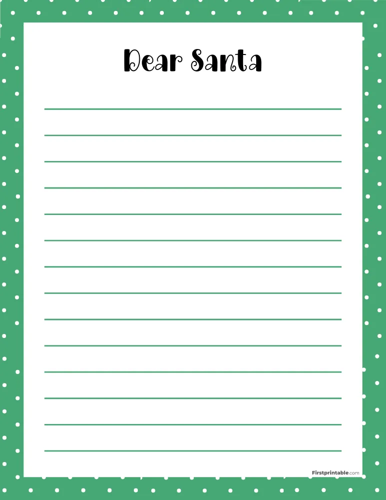 Printable Letter to Santa Template 16