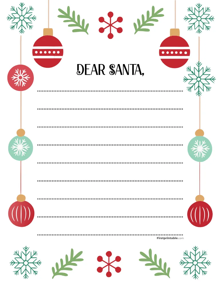 Printable Letter to Santa Template 17