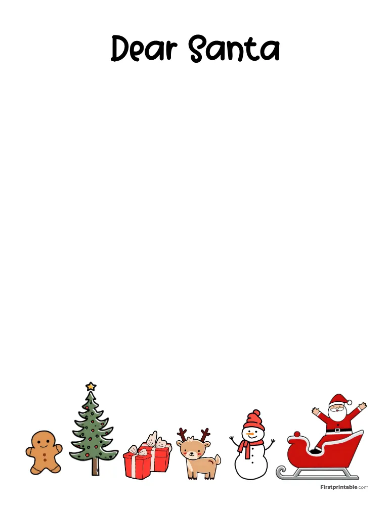 Printable Letter to Santa Template 20
