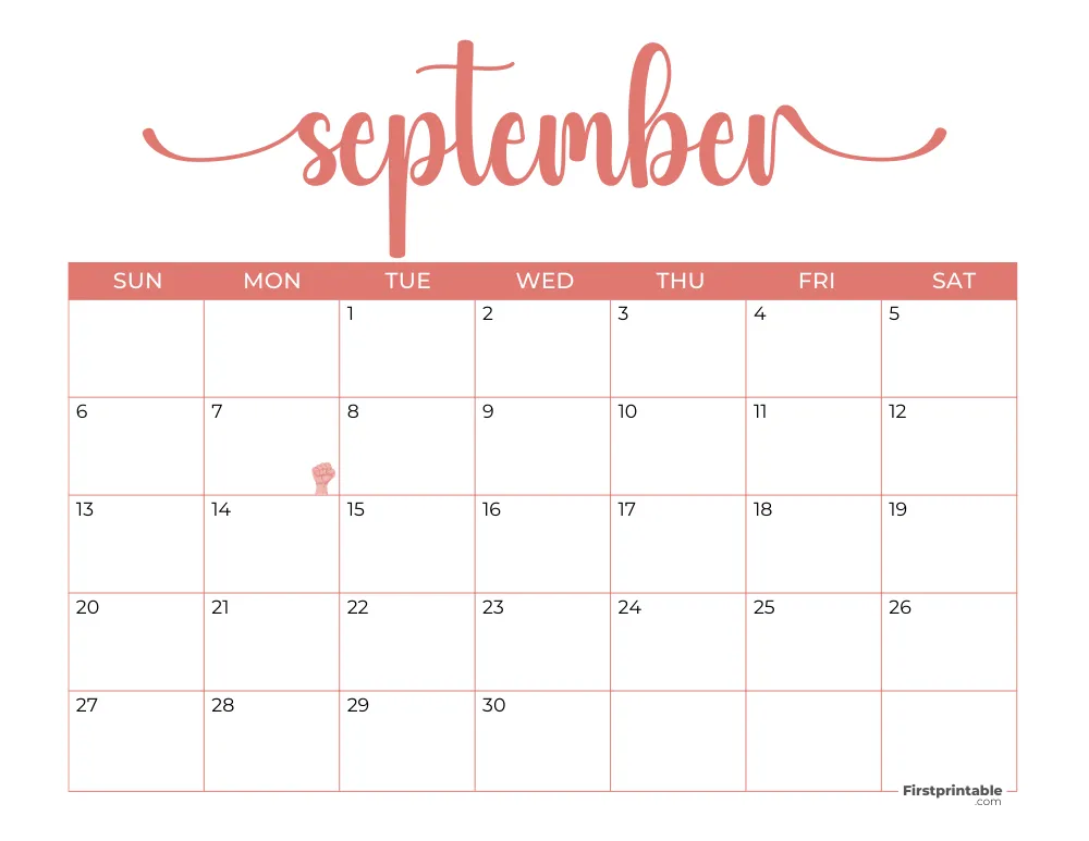 Printable September Calendar 2026 Template 21
