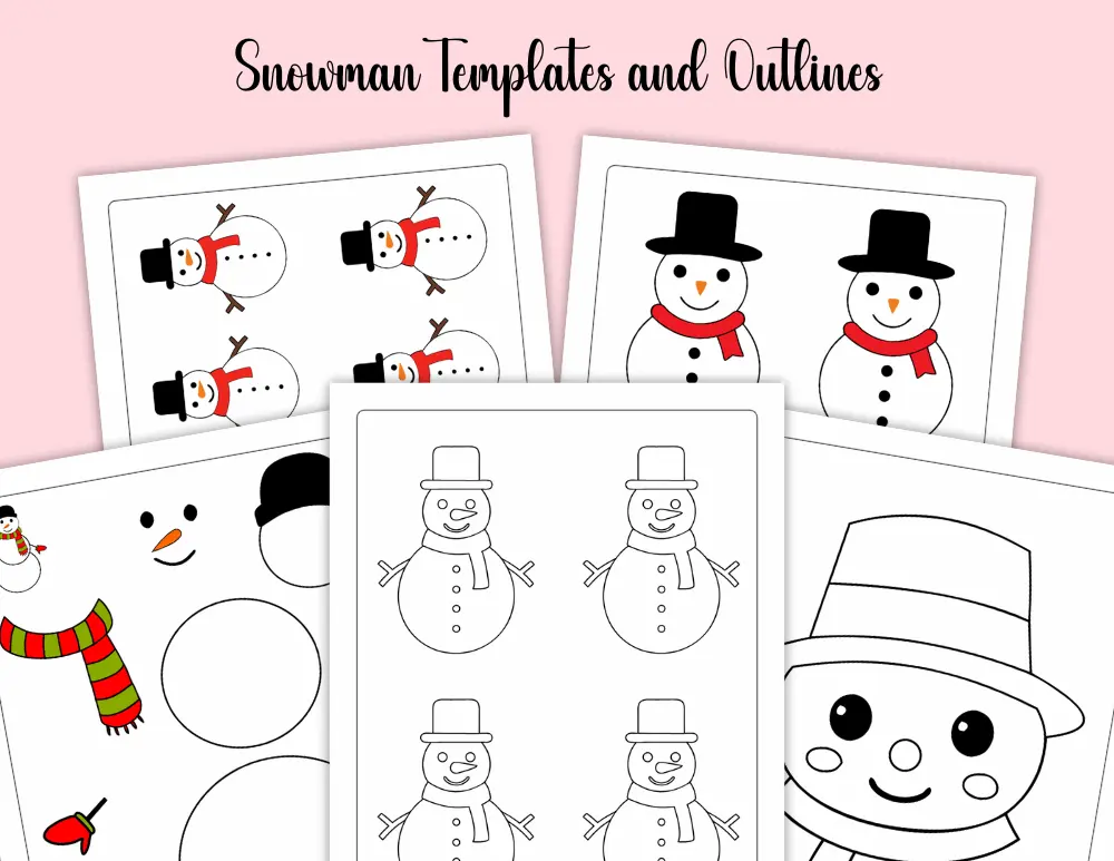 Printable Snowman Templates and Outlines