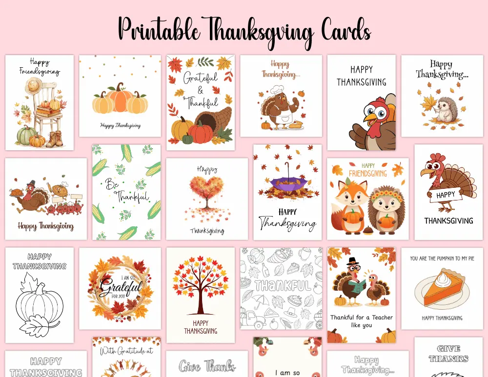 Printable Thanksgiving Cards 01