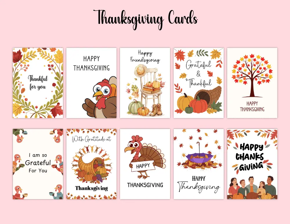 Printable Thanksgiving Cards 02