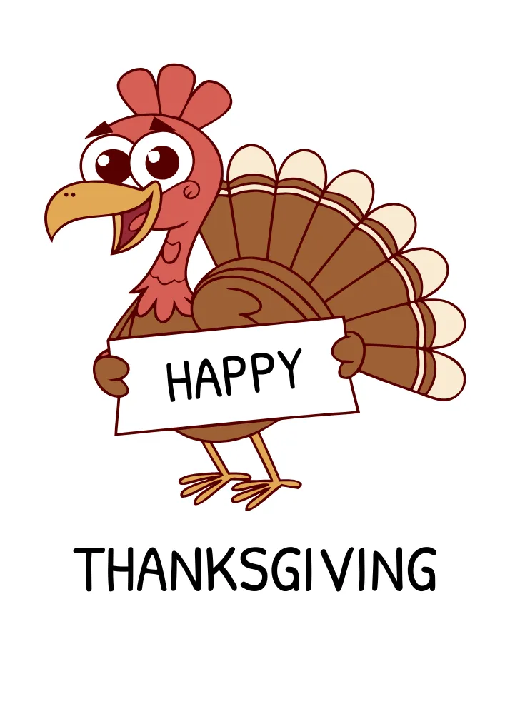 Happy Banner Turkey Card
